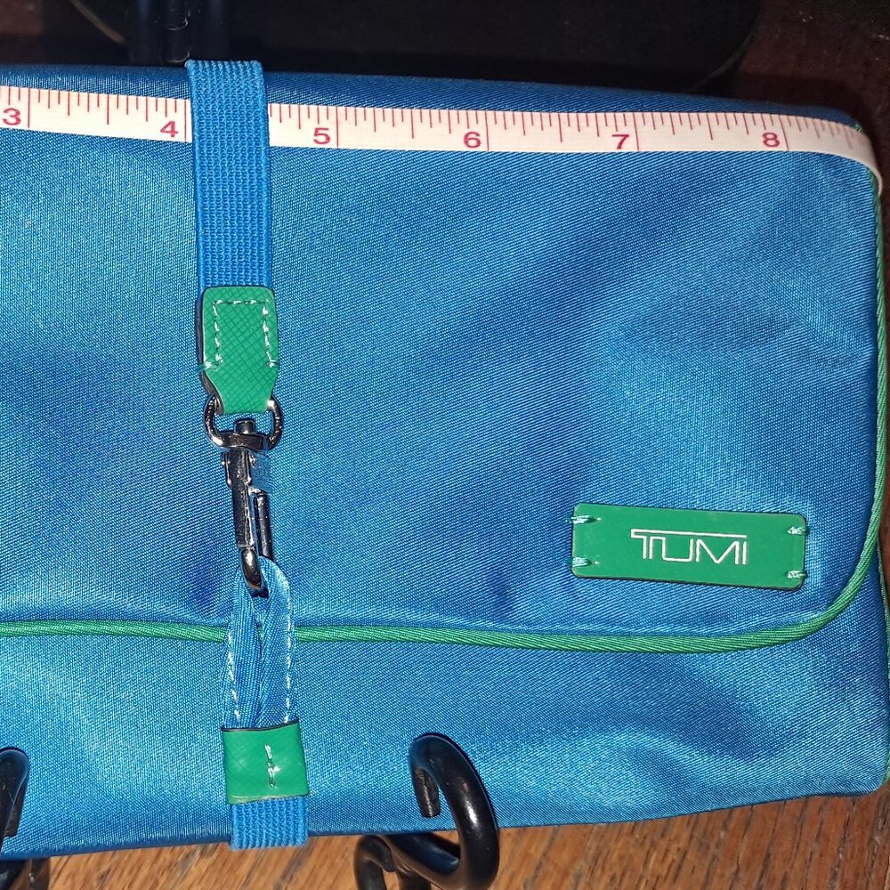 Tumi Blue with Green Trim Nylon Travel Organizer (NWT)